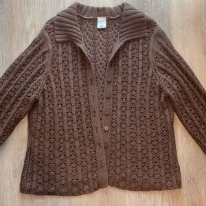 Old Navy Brown Textured Women's Cardigan